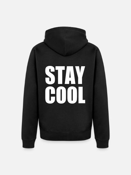 Stay cool - Unisex Premium Organic Zip Hoodie - black