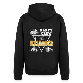 L’équipage de la fête de Majorque célèbre les vacances de la bière alcoolisée - Veste à capuche bio Premium Unisexe - noir - Dos - Nico (187cm)