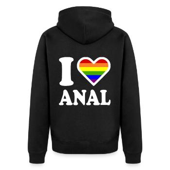 I love anal - Veste à capuche bio Premium Unisexe - noir - Dos - Nico (187cm)
