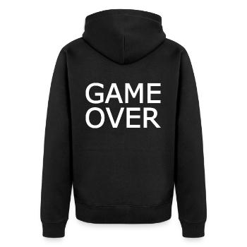 Game over - Veste à capuche bio Premium Unisexe - noir - Dos - Nico (187cm)