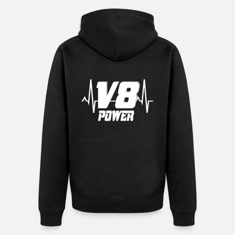 V8 - Veste à capuche bio Premium Unisexe - noir