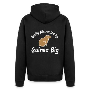 Facilement distrait par Guinea Big Capybara - Veste à capuche bio Premium Unisexe - noir - Dos - Nico (187cm)