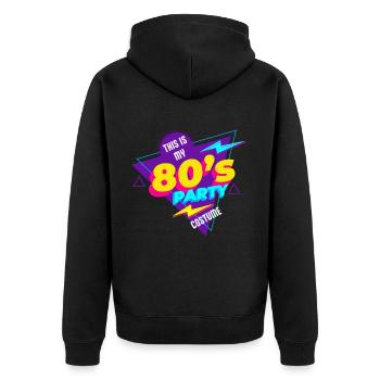 80's| Costume| Bright Colors| Millennials| Humour - Unisex Premium Organic Zip Hoodie - black - Back - Nico (187cm)