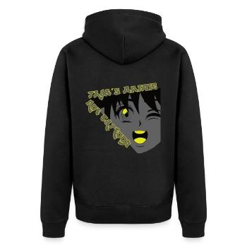 Anime pas Cartoon - Veste à capuche bio Premium Unisexe - noir - Dos - Nico (187cm)