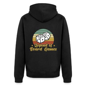 Jeux de société Cadeaux Nerd Jeux de société - Veste à capuche bio Premium Unisexe - noir - Dos - Nico (187cm)