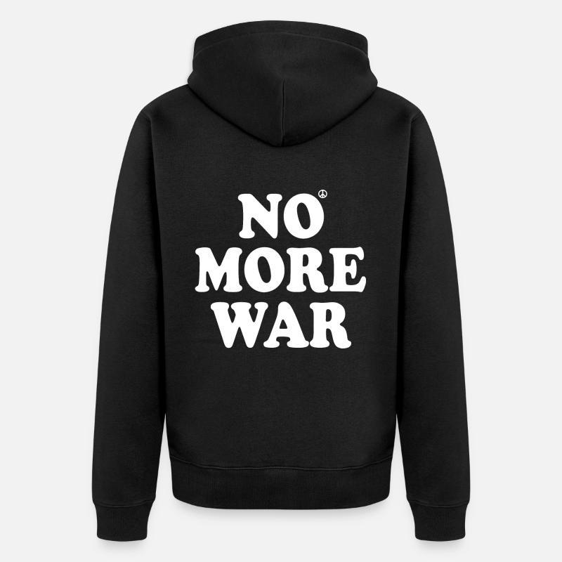 No more war - Veste à capuche bio Premium Unisexe - noir