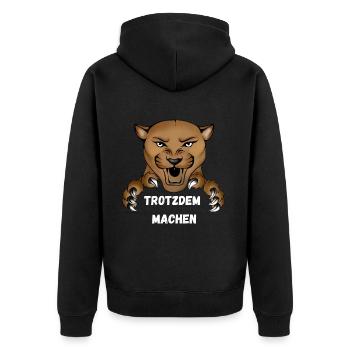 néanmoins Lion faire - Veste à capuche bio Premium Unisexe - noir - Dos - Nico (187cm)