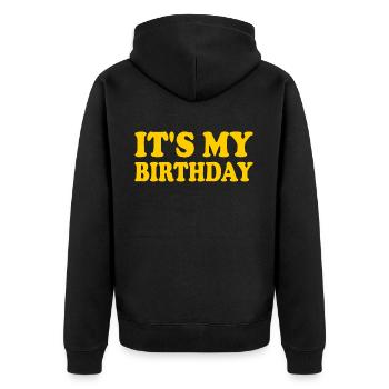 It's my birthday - Veste à capuche bio Premium Unisexe - noir - Dos - Nico (187cm)