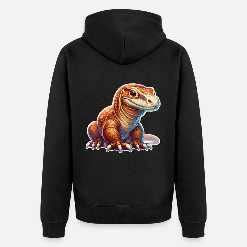 Komodo Dragon - Veste à capuche bio Premium Unisexe - noir