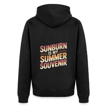 Sunburn est mon souvenir d’été Sunburn - Veste à capuche bio Premium Unisexe - noir - Dos - Nico (187cm)