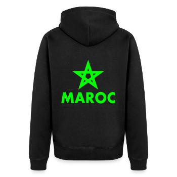 Maroc - Veste à capuche bio Premium Unisexe - noir - Dos - Nico (187cm)