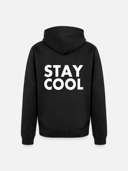 Stay cool - Unisex Premium Organic Zip Hoodie - black