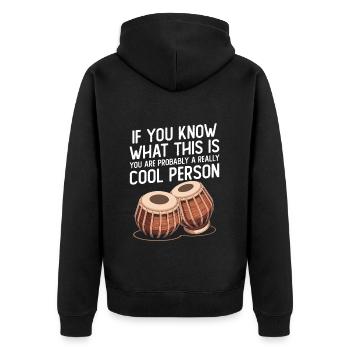 Si vous savez ce que c’est, vous êtes - Veste à capuche bio Premium Unisexe - noir - Dos - Nico (187cm)