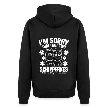 Je suis désolé d’avoir eu deux Schipperke - Veste à capuche bio Premium Unisexe - noir - Dos - Nico (187cm)