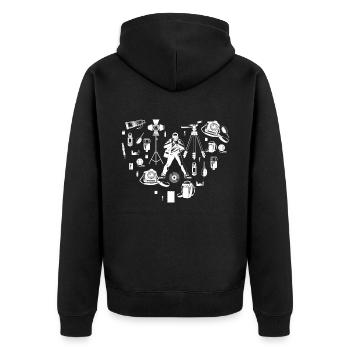 Photographe Photographie Appareil photo Photographe Cadeau - Veste à capuche bio Premium Unisexe - noir - Dos - Nico (187cm)