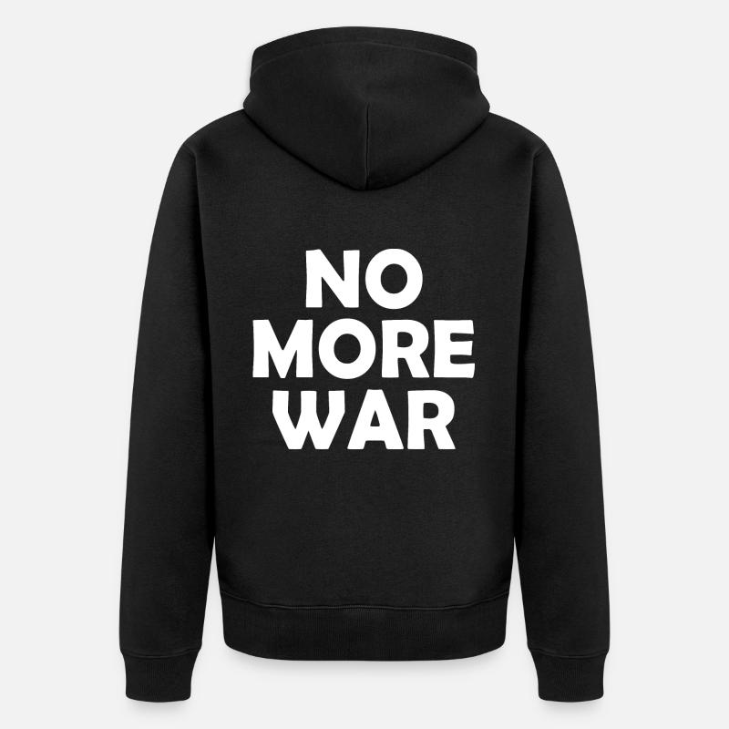 No more war - Veste à capuche bio Premium Unisexe - noir