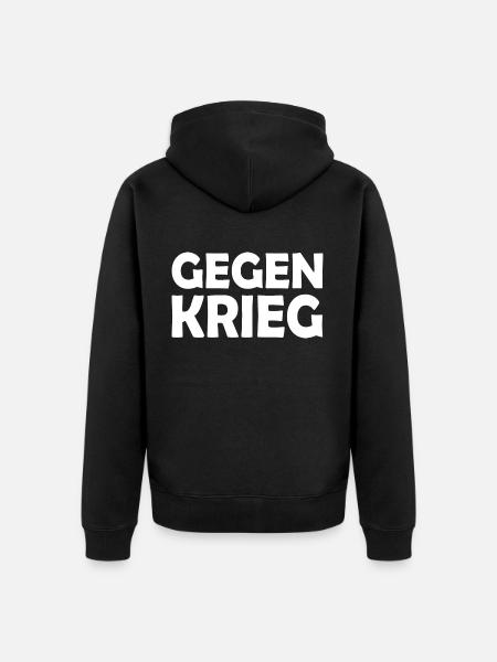 Gegen krieg - Unisex Premium Bio Zip Hoodie - Schwarz
