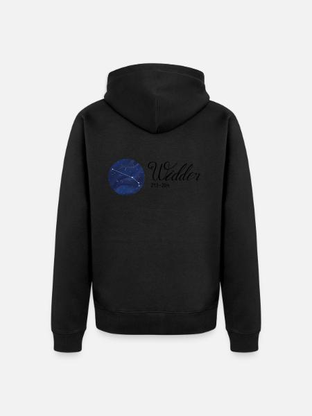 Sternzeichen Widder Tierkreiszeichen Astrologie - Unisex Premium Bio Zip Hoodie - 