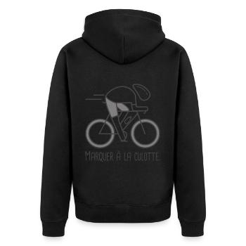 velo vélo vélos velos cycliste Marquer la culotte - Veste à capuche bio Premium Unisexe - noir - Dos - Nico (187cm)