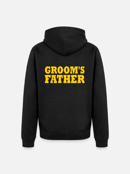 Grooms father - Unisex Premium Bio Zip Hoodie - Schwarz
