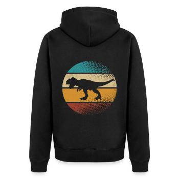 T Rex - Veste à capuche bio Premium Unisexe - noir - Dos - Nico (187cm)