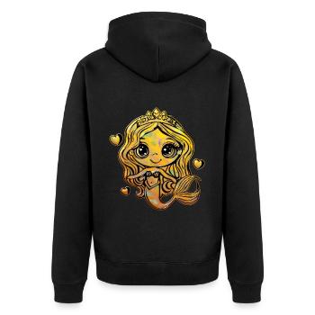 Douce Sirène 3 - Veste à capuche bio Premium Unisexe - noir - Dos - Nico (187cm)