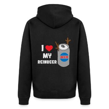 J’adore ma baie pure! Buveurs de bière - Veste à capuche bio Premium Unisexe - noir - Dos - Nico (187cm)