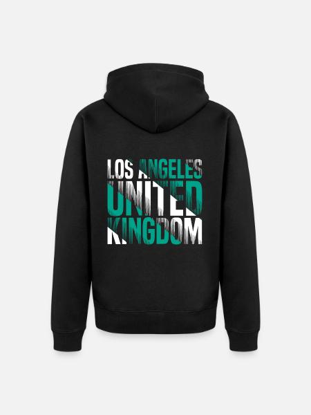 Los Angeles - Unisex Premium Bio Zip Hoodie - Schwarz