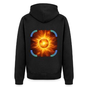 You are my sun of stays - Unisex Premium Organic Zip Hoodie - black - Back - Nico (187cm)