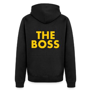 The boss - Veste à capuche bio Premium Unisexe - noir - Dos - Nico (187cm)