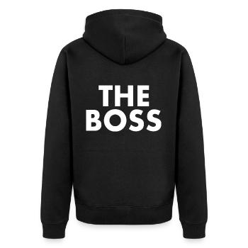The boss - Veste à capuche bio Premium Unisexe - noir - Dos - Nico (187cm)