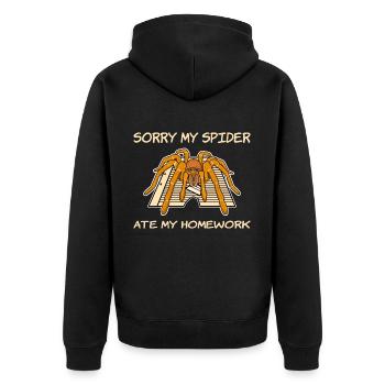 Mon araignée a mangé mes devoirs - Veste à capuche bio Premium Unisexe - noir - Dos - Nico (187cm)