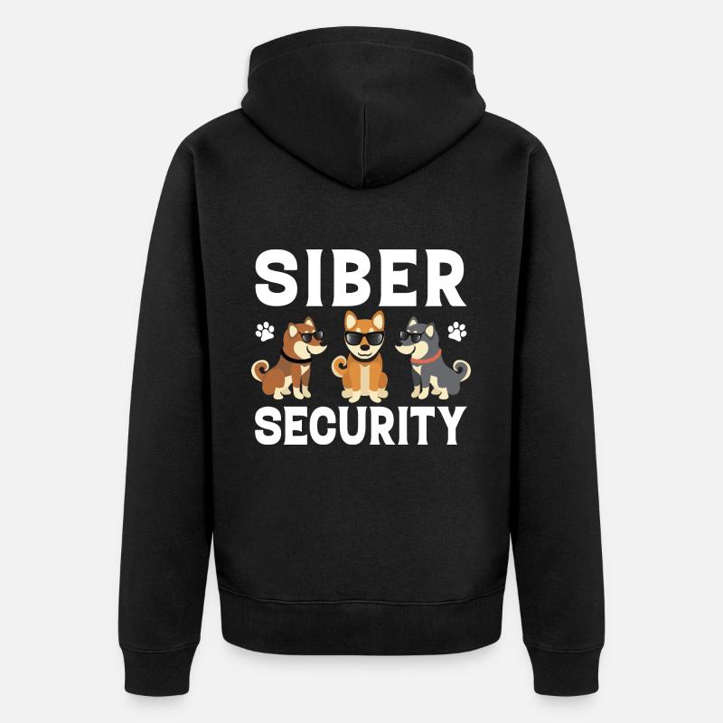 Husky tshirt - Unisex Premium Bio Zip Hoodie - Schwarz
