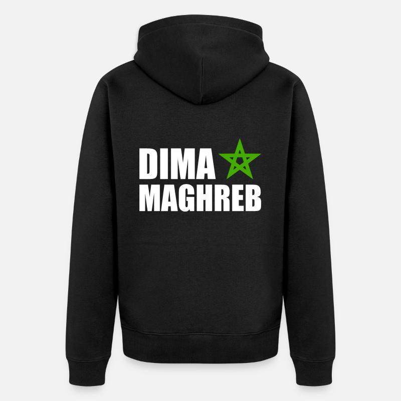 Dima maghreb - maroc - Veste à capuche bio Premium Unisexe - noir