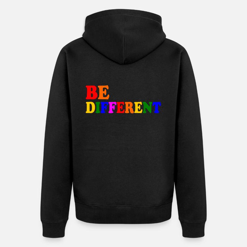 Be different - Veste à capuche bio Premium Unisexe - noir
