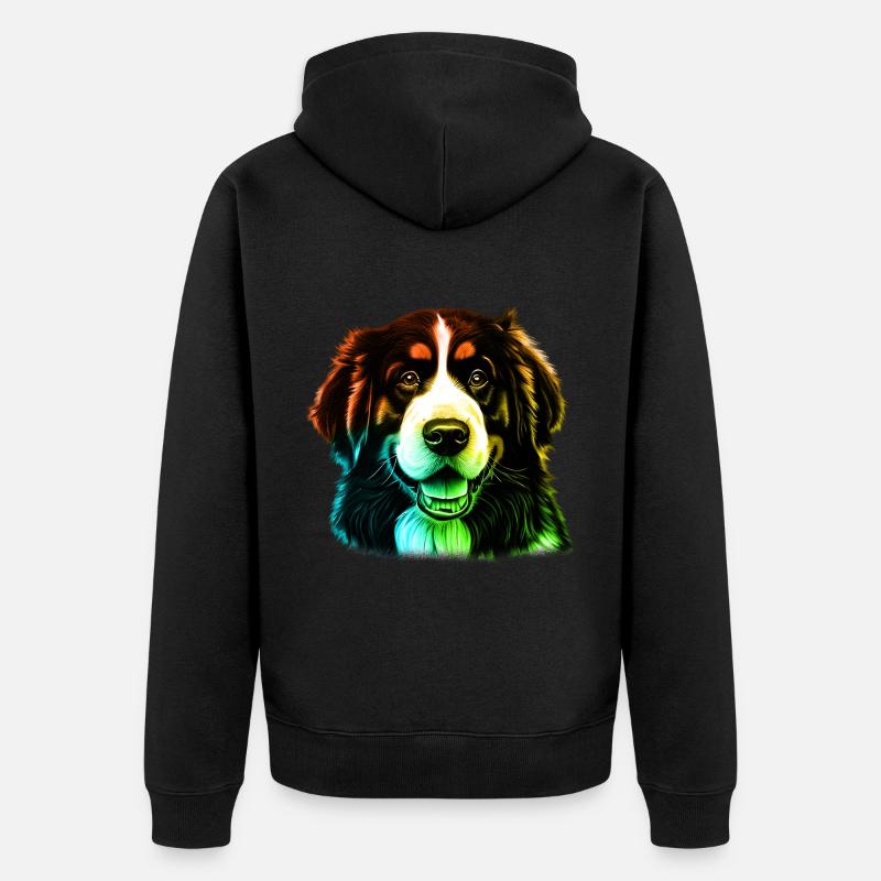 Chien Bernadin - Veste à capuche bio Premium Unisexe - noir