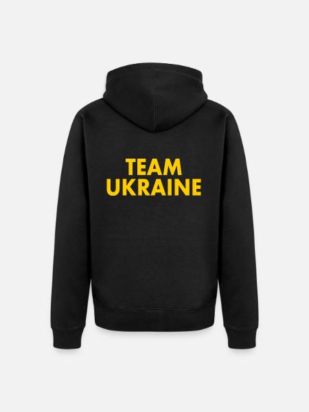 Team ukraine - Unisex Premium Bio Zip Hoodie - Schwarz