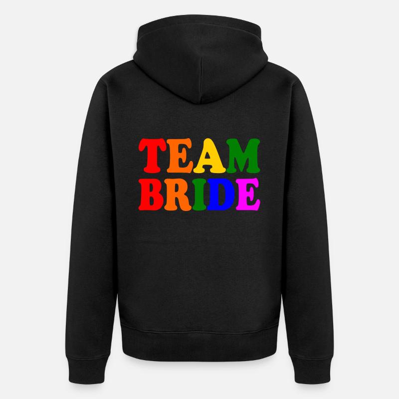 Team bride - Veste à capuche bio Premium Unisexe - noir