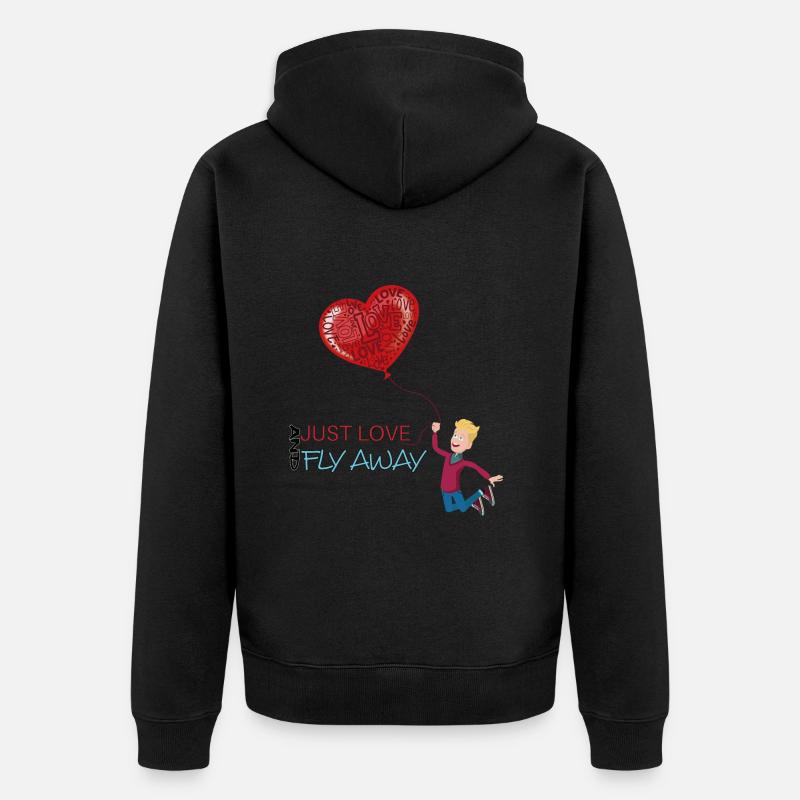 Garçon de la Saint-Valentin - Veste à capuche bio Premium Unisexe - noir
