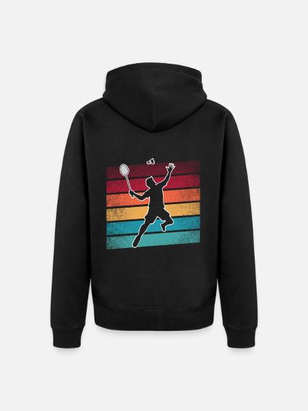 Badminton - Unisex Premium Organic Zip Hoodie - black