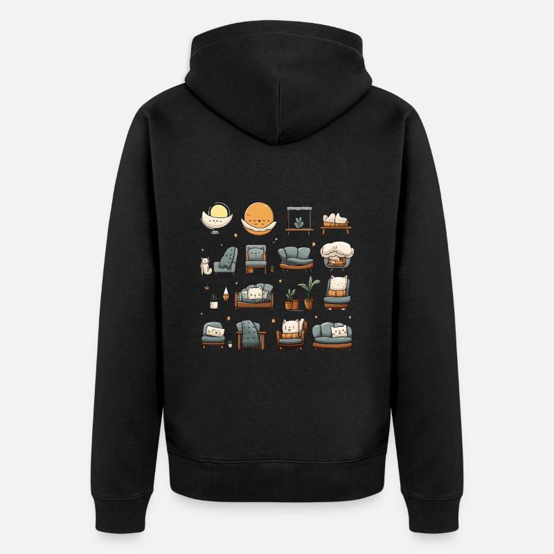 Le paradis des introvertis - Veste à capuche bio Premium Unisexe - noir