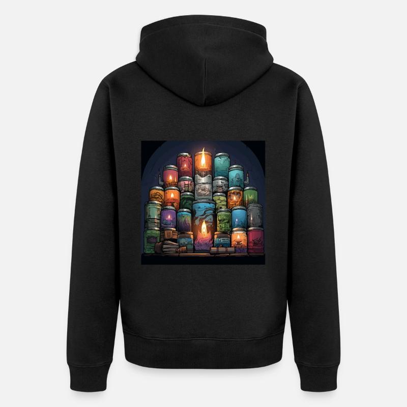 Die Geeks Aromen - Unisex Premium Bio Zip Hoodie - Schwarz