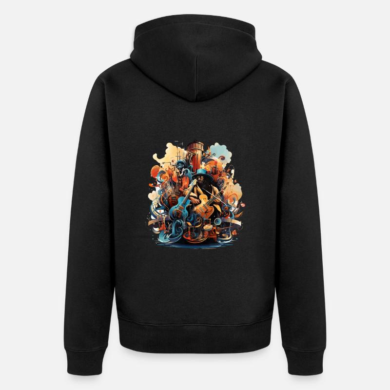 L’harmonie de l’instrument - Veste à capuche bio Premium Unisexe - noir