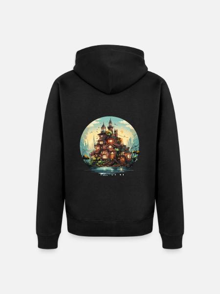 The Urban Chronicles - Unisex Premium Organic Zip Hoodie - black
