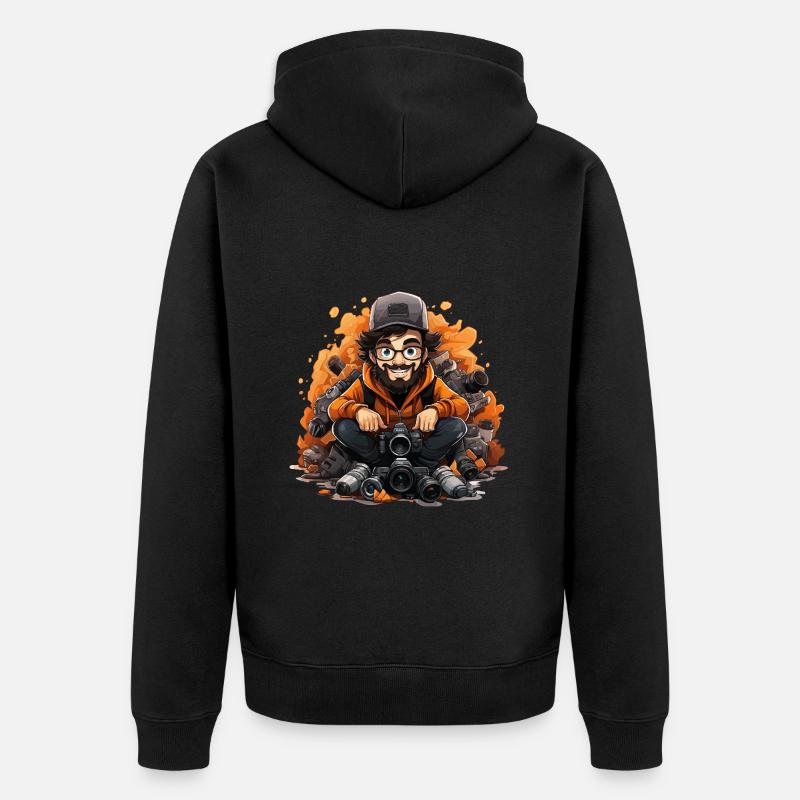 Marché des cadres - Veste à capuche bio Premium Unisexe - noir