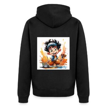 Creative Critique Circle : Commentaires sur l’art pour Hobbyis - Veste à capuche bio Premium Unisexe - noir - Dos - Nico (187cm)