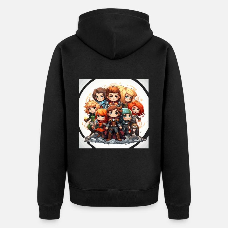 Brigade inadaptée - Veste à capuche bio Premium Unisexe - noir