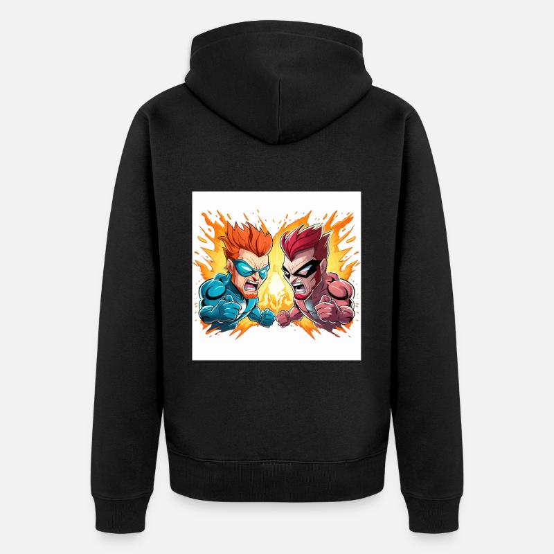 Choc de puissance - Veste à capuche bio Premium Unisexe - noir