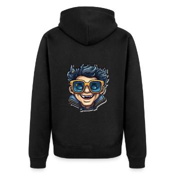 Fils nostalgiques - Veste à capuche bio Premium Unisexe - noir - Dos - Nico (187cm)