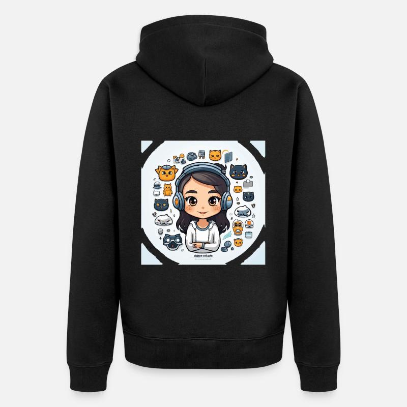 Académie de développement d’applications - Veste à capuche bio Premium Unisexe - noir